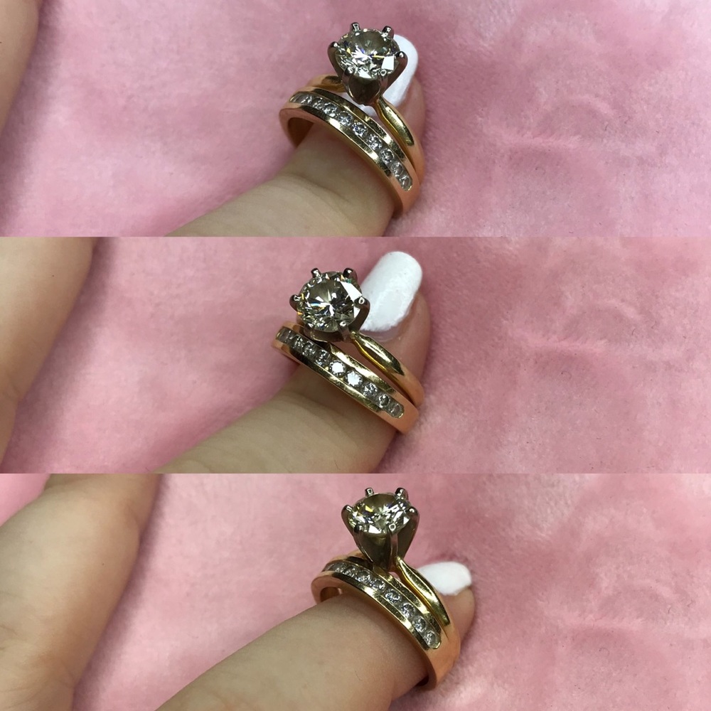 **ON HOLD** 14kt Gold Round Diamond Tiffany Ring